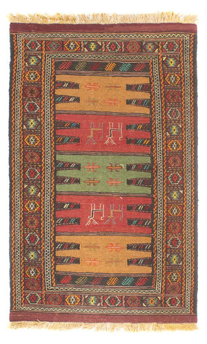 Kelim-tæppe - orientalsk - 170 x 100 cm - flerfarvet