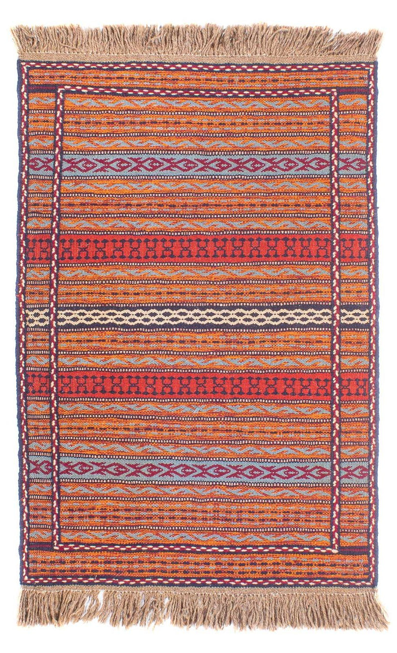 Kelim-tæppe - orientalsk - 123 x 80 cm - flerfarvet
