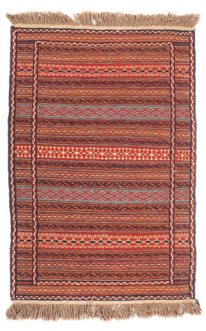 Kelim-tæppe - orientalsk - 120 x 78 cm - flerfarvet