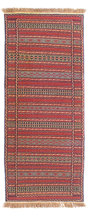 Løber Kelim-tæppe - orientalsk - 200 x 72 cm - flerfarvet