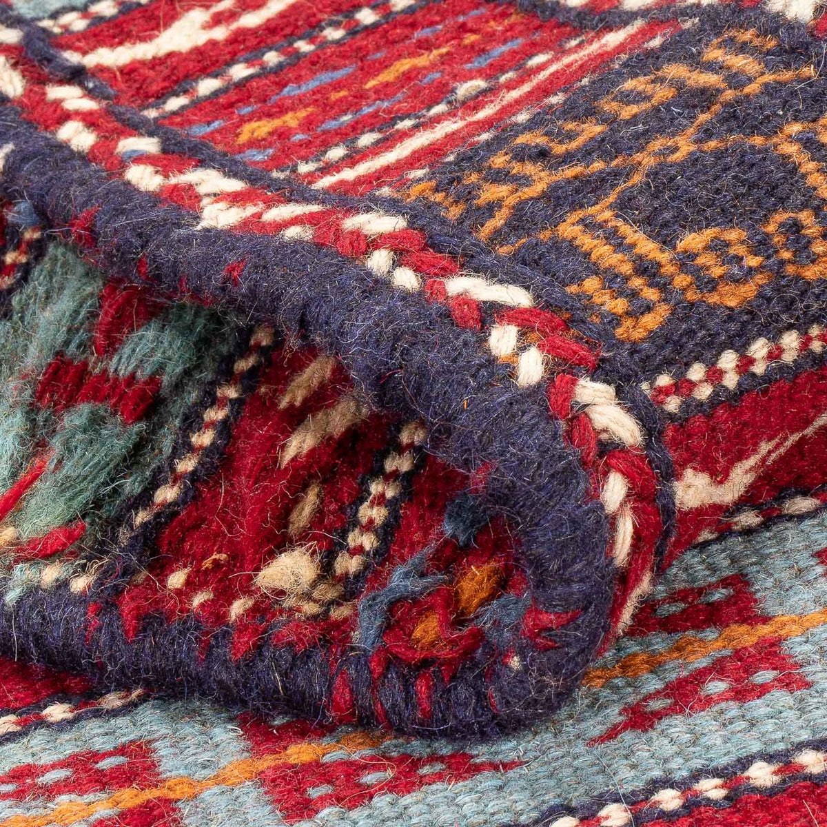 Løber Kelim-tæppe - orientalsk - 200 x 70 cm - flerfarvet