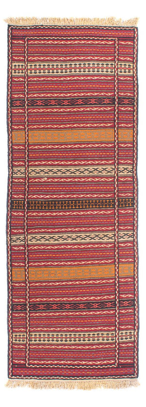Løber Kelim-tæppe - orientalsk - 200 x 70 cm - flerfarvet