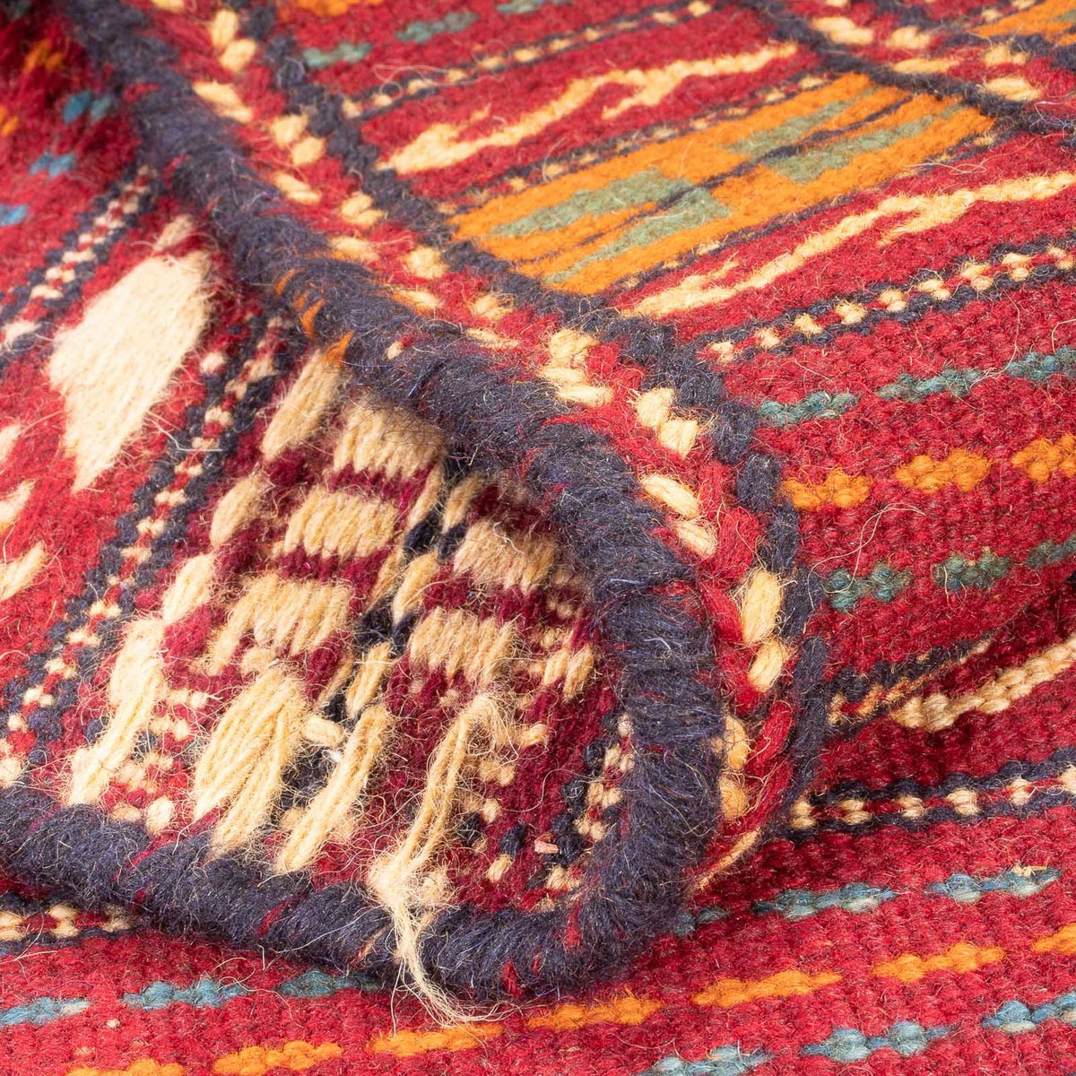 Løber Kelim-tæppe - orientalsk - 200 x 70 cm - flerfarvet