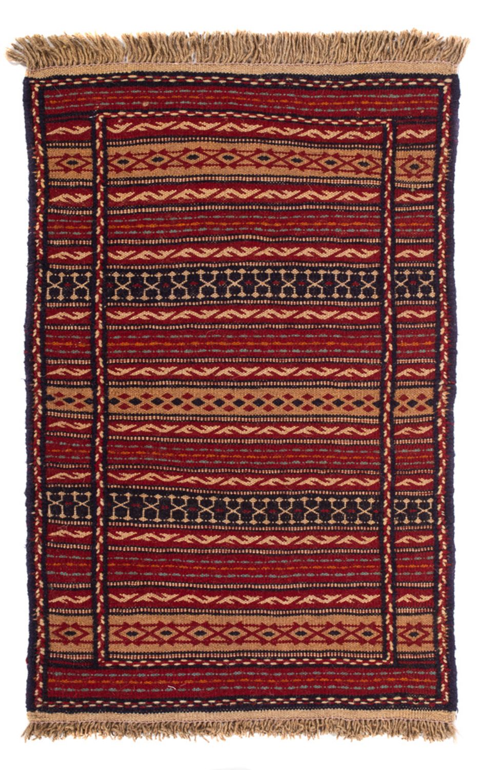Kelim-tæppe - orientalsk - 90 x 60 cm - flerfarvet