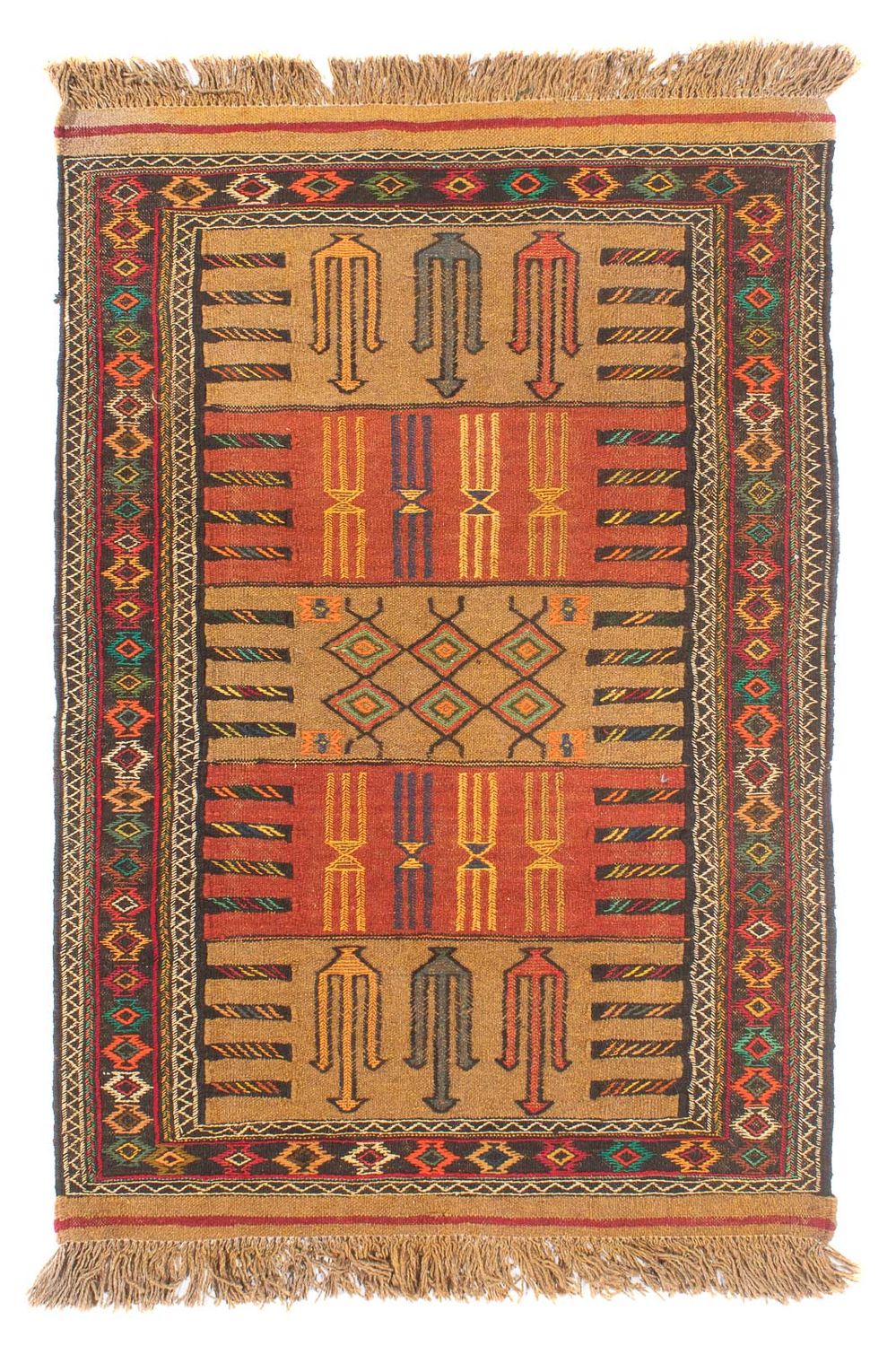 Kelim-tæppe - orientalsk - 175 x 110 cm - flerfarvet