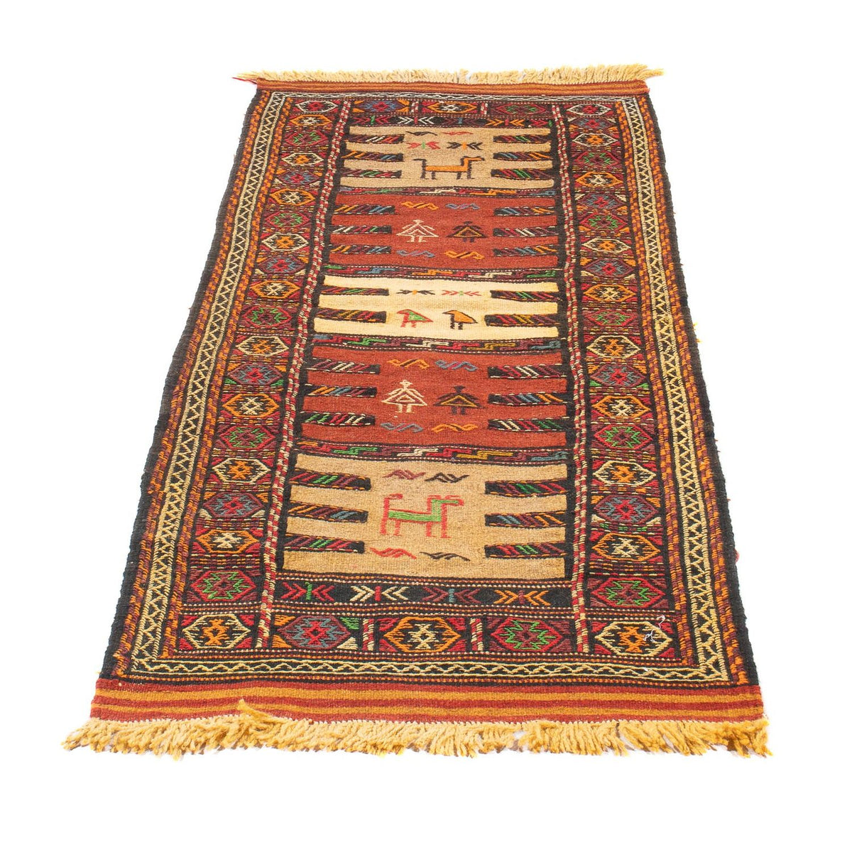 Kelim-tæppe - orientalsk - 170 x 68 cm - flerfarvet