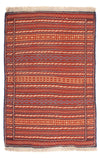 Senneh kilim Tæppe 80x120cm - Rektangulær / Flerfarvet / 80 x 120 cm Rektangulær