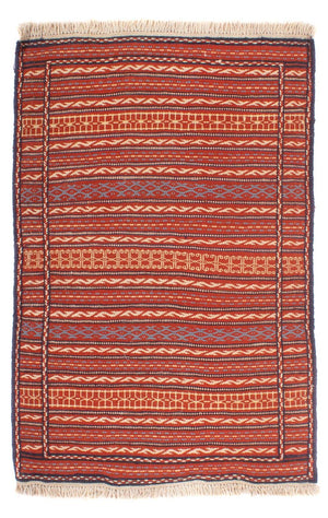 Kelim-tæppe - orientalsk - 120 x 80 cm - flerfarvet