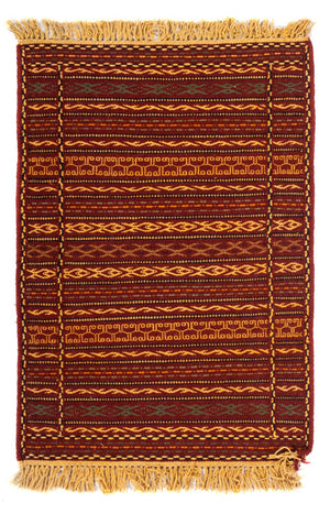 Kelim-tæppe - orientalsk - 90 x 60 cm - flerfarvet