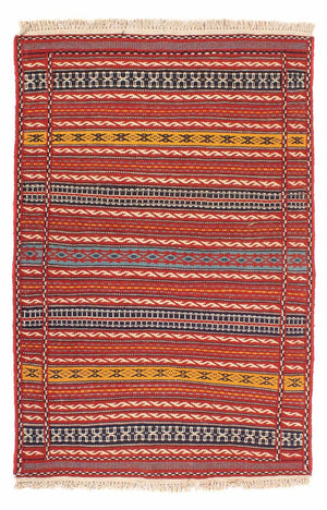 Kelim-tæppe - orientalsk - 150 x 100 cm - flerfarvet