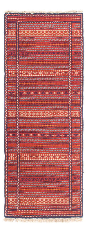Løber Kelim-tæppe - orientalsk - 200 x 70 cm - flerfarvet