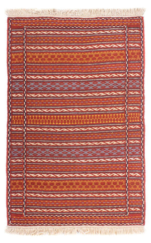 Kelim-tæppe - orientalsk - 120 x 80 cm - flerfarvet