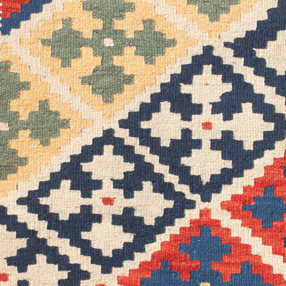 Kelim-tæppe - orientalsk - 93 x 63 cm - flerfarvet