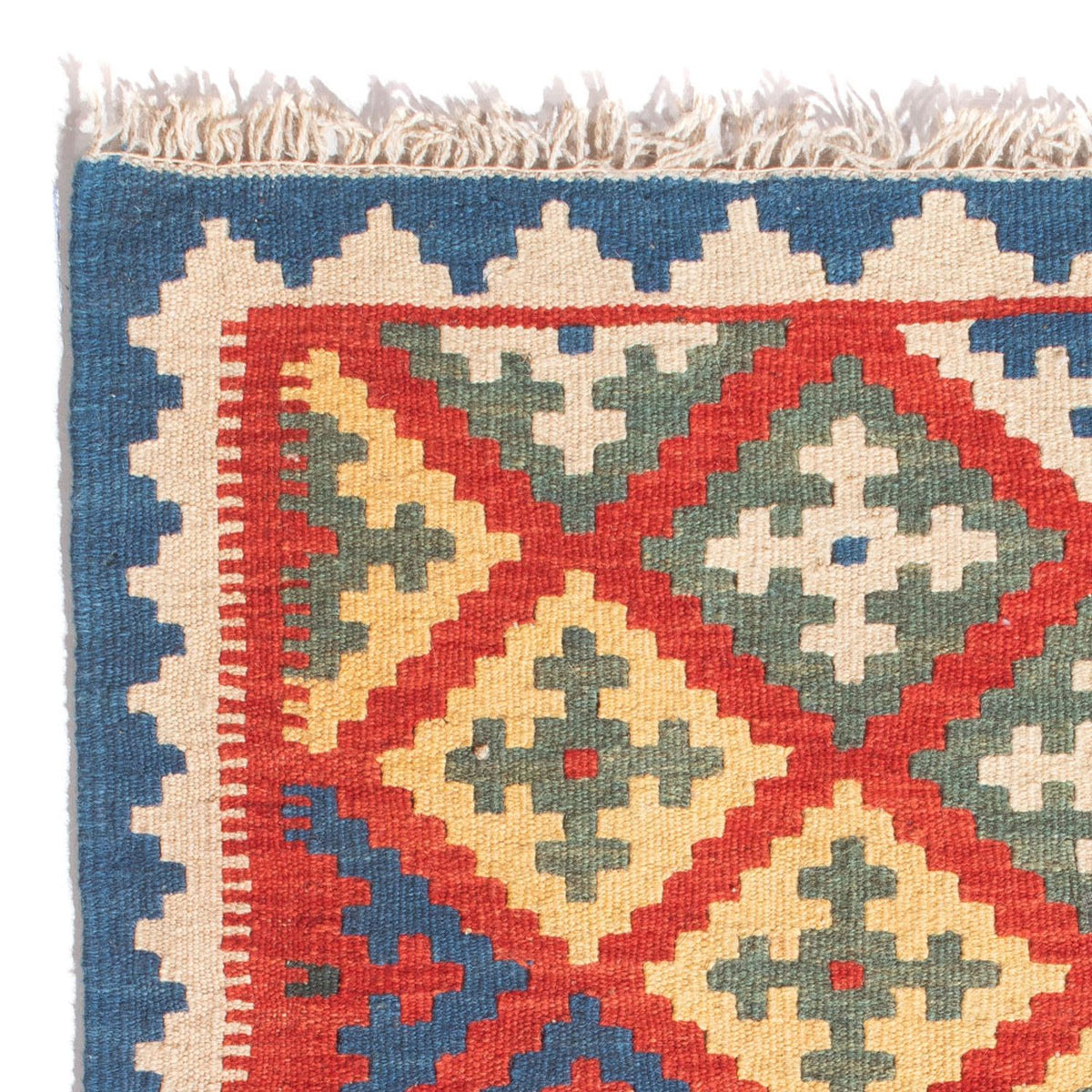 Kelim-tæppe - orientalsk - 94 x 64 cm - flerfarvet
