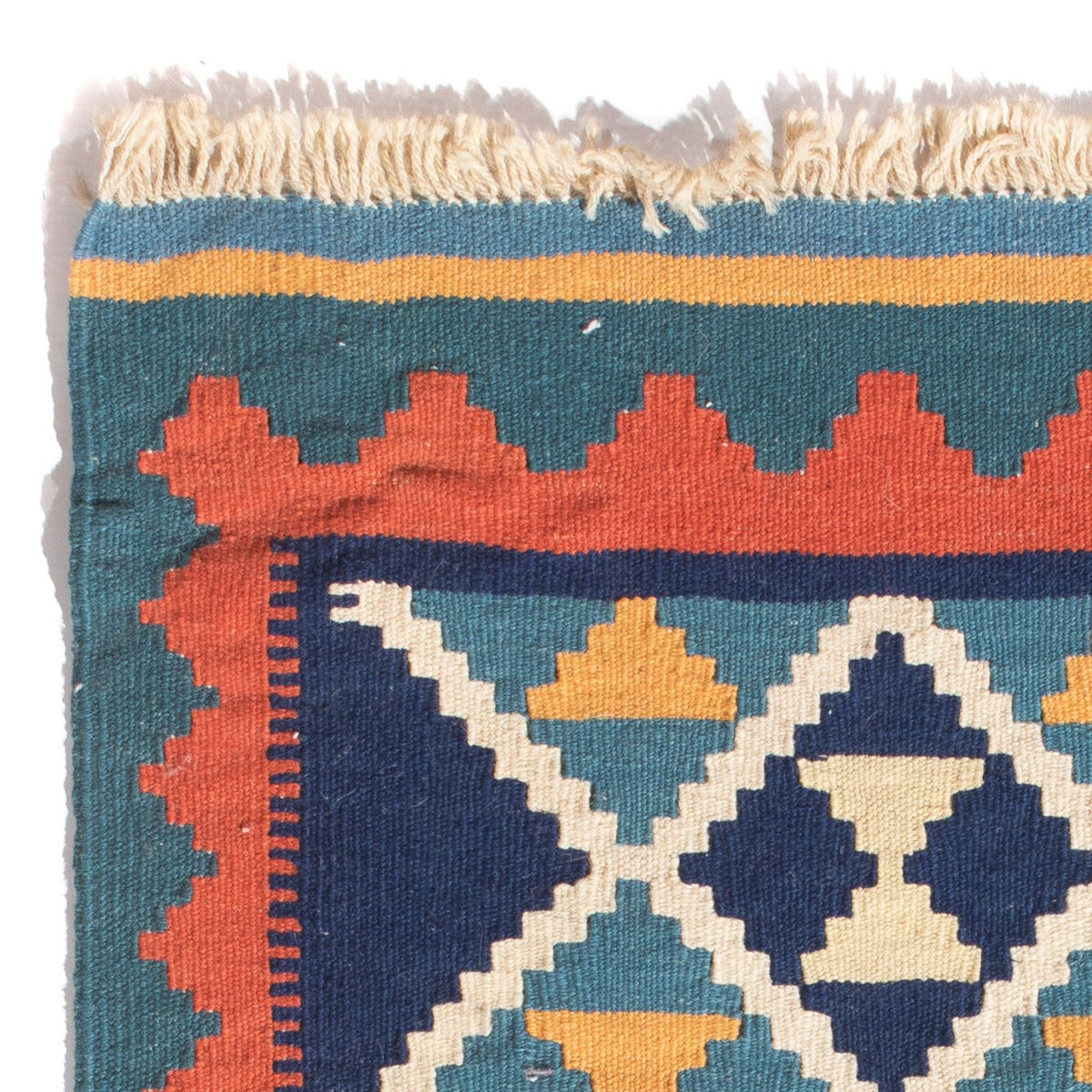 Kelim-tæppe - orientalsk - 87 x 57 cm - flerfarvet