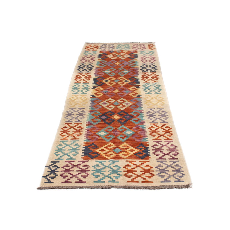 Løber Kelim Carpet - Splash - 302 x 83 cm - flerfarvet