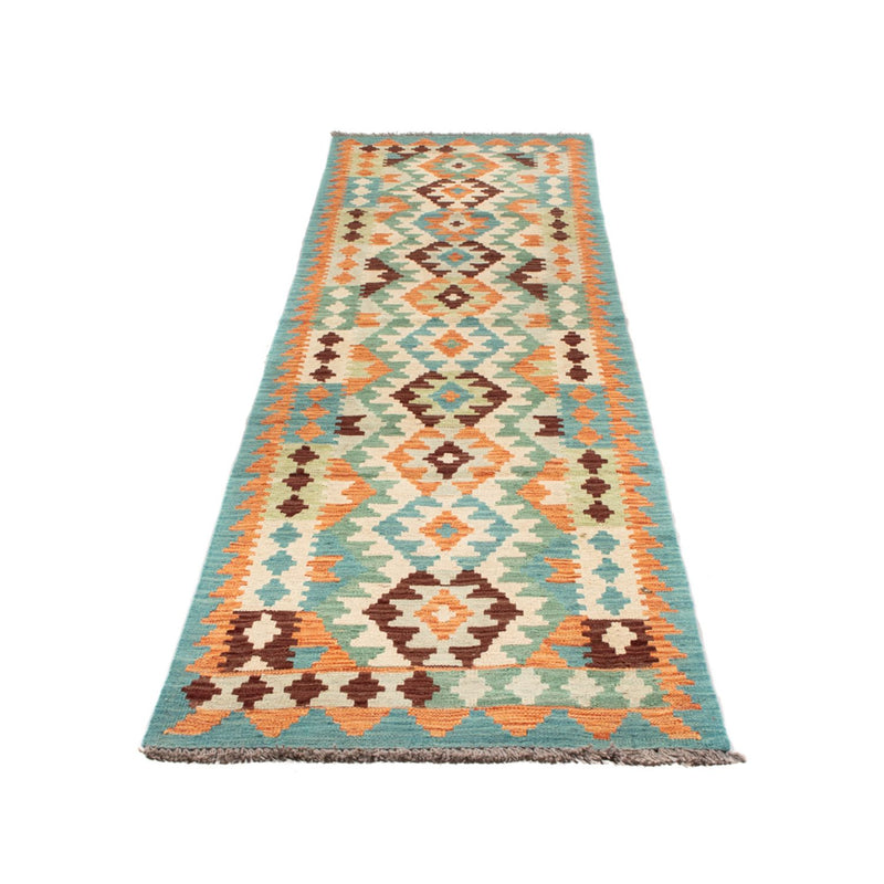 Løber Kelim Carpet - Splash - 304 x 75 cm - flerfarvet