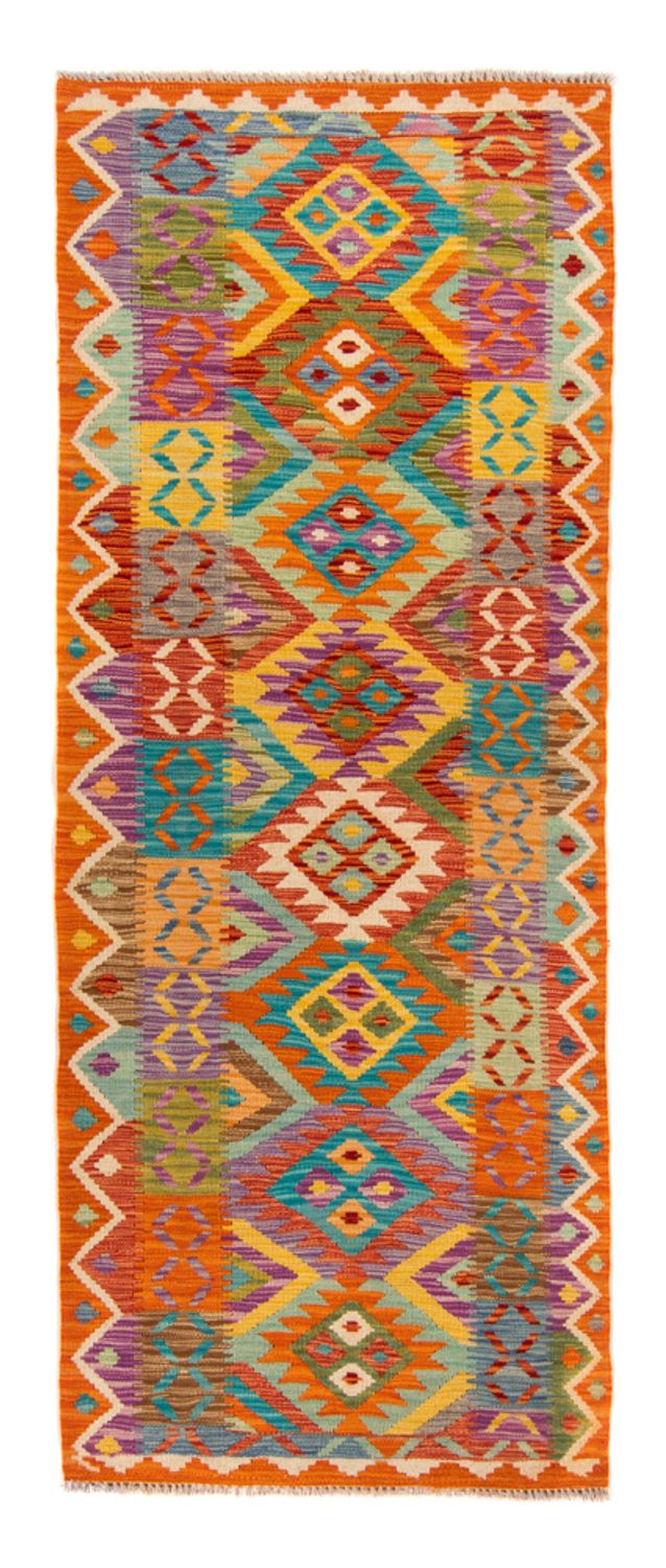 Løber Kelim Carpet - Splash - 210 x 83 cm - flerfarvet