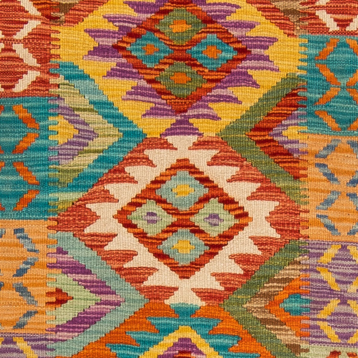 Løber Kelim Carpet - Splash - 210 x 83 cm - flerfarvet