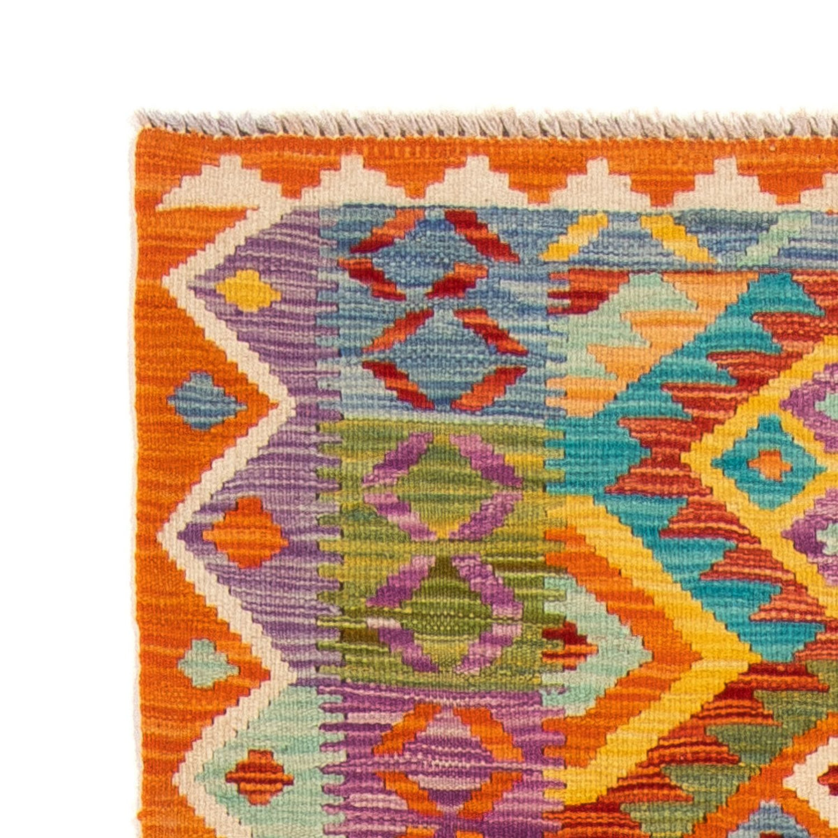 Løber Kelim Carpet - Splash - 210 x 83 cm - flerfarvet