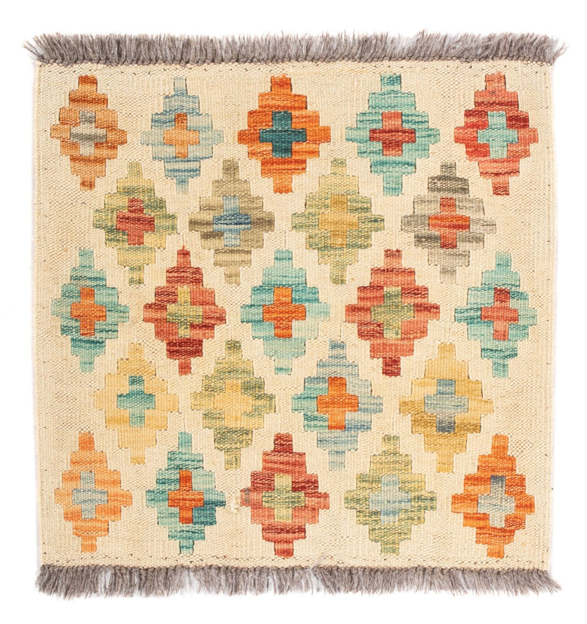 Kelim Carpet - Splash firkantet  - 52 x 50 cm - flerfarvet