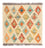 Kelim Carpet - Splash firkantet  - 52 x 50 cm - flerfarvet