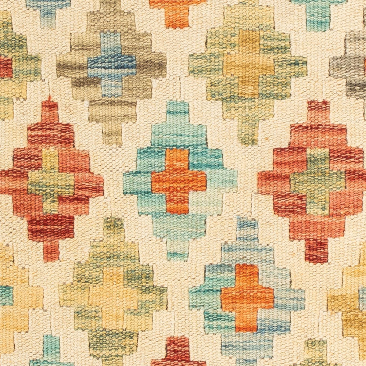 Kelim Carpet - Splash firkantet  - 52 x 50 cm - flerfarvet