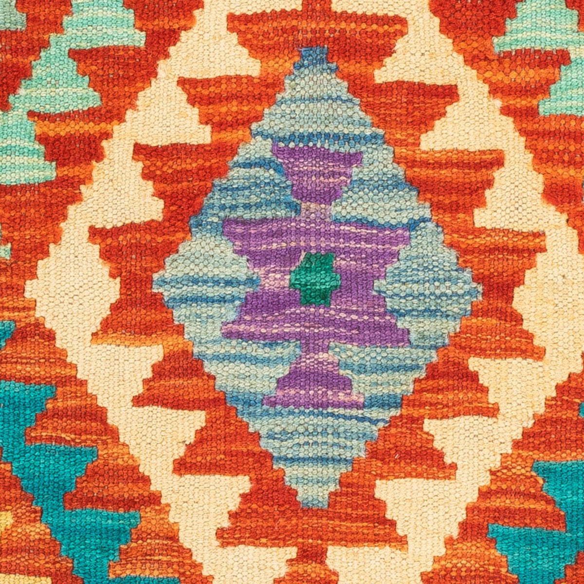 Kelim Carpet - Splash firkantet  - 52 x 50 cm - flerfarvet