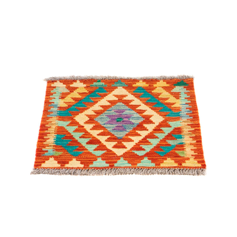 Kelim Carpet - Splash firkantet  - 52 x 50 cm - flerfarvet