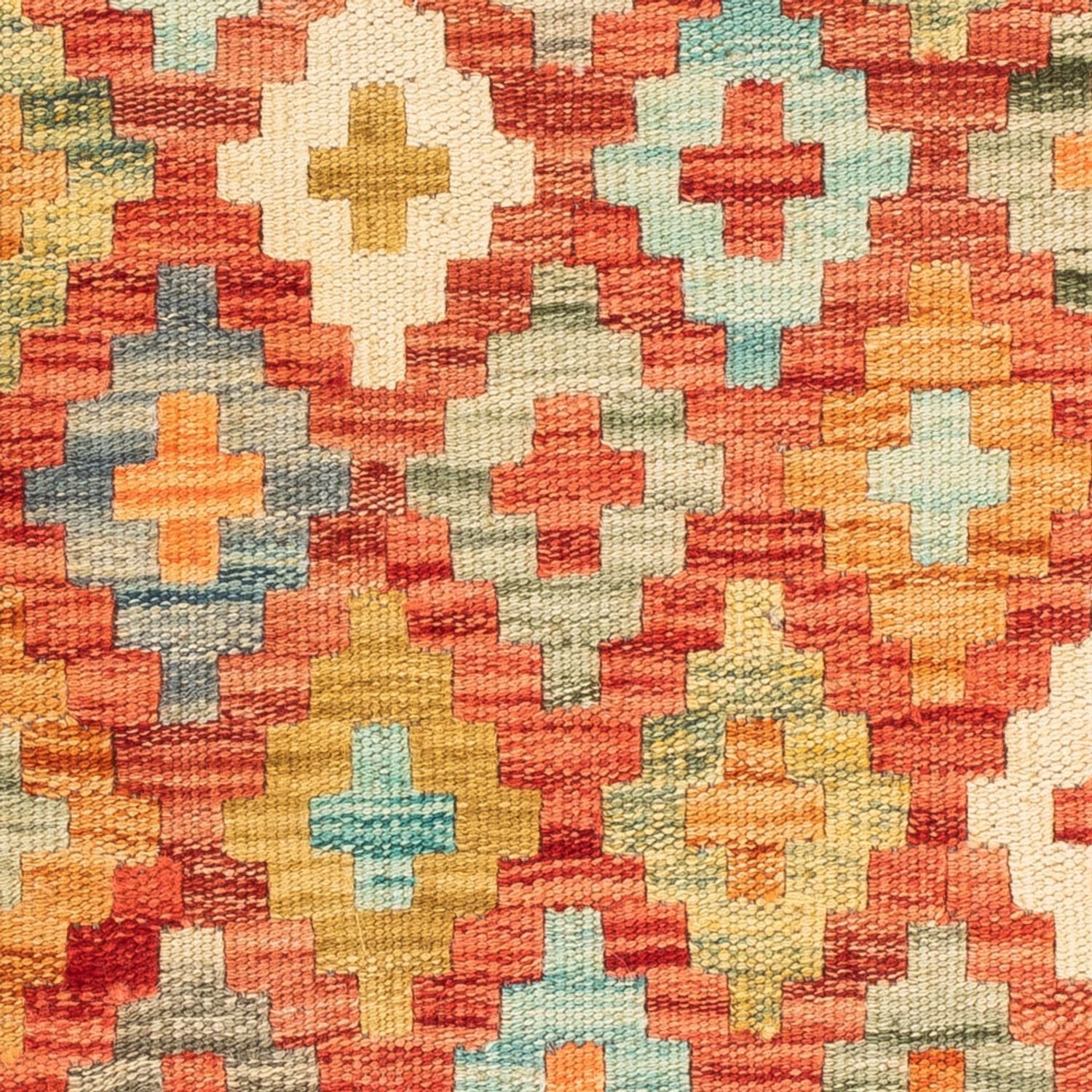 Kelim Carpet - Splash firkantet  - 52 x 50 cm - flerfarvet