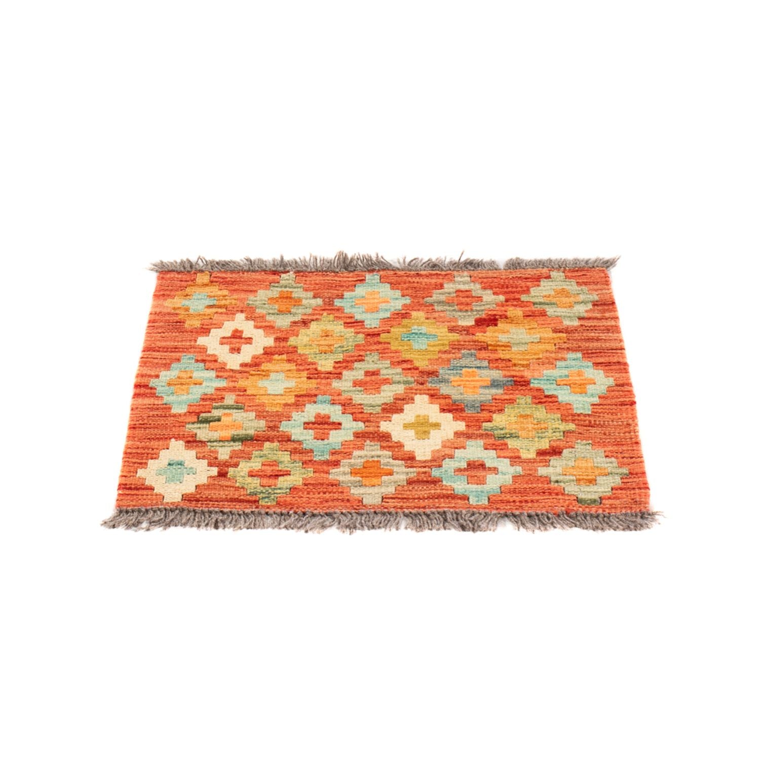 Kelim Carpet - Splash firkantet  - 52 x 50 cm - flerfarvet