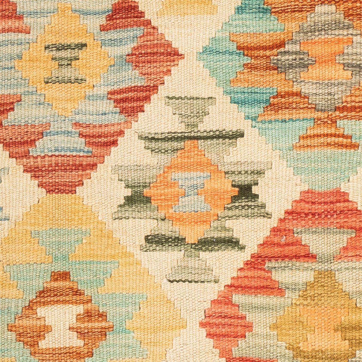 Kelim Carpet - Splash firkantet  - 52 x 50 cm - flerfarvet