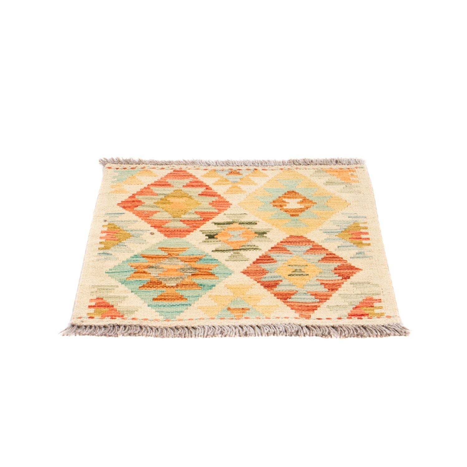 Kelim Carpet - Splash firkantet  - 52 x 50 cm - flerfarvet