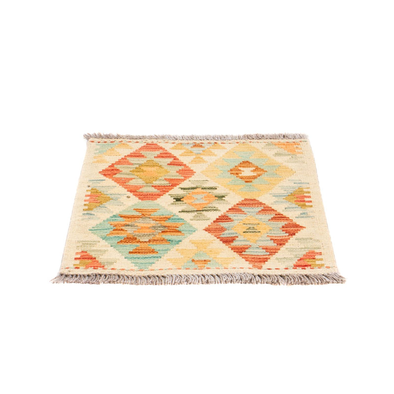 Kelim Carpet - Splash firkantet  - 52 x 50 cm - flerfarvet