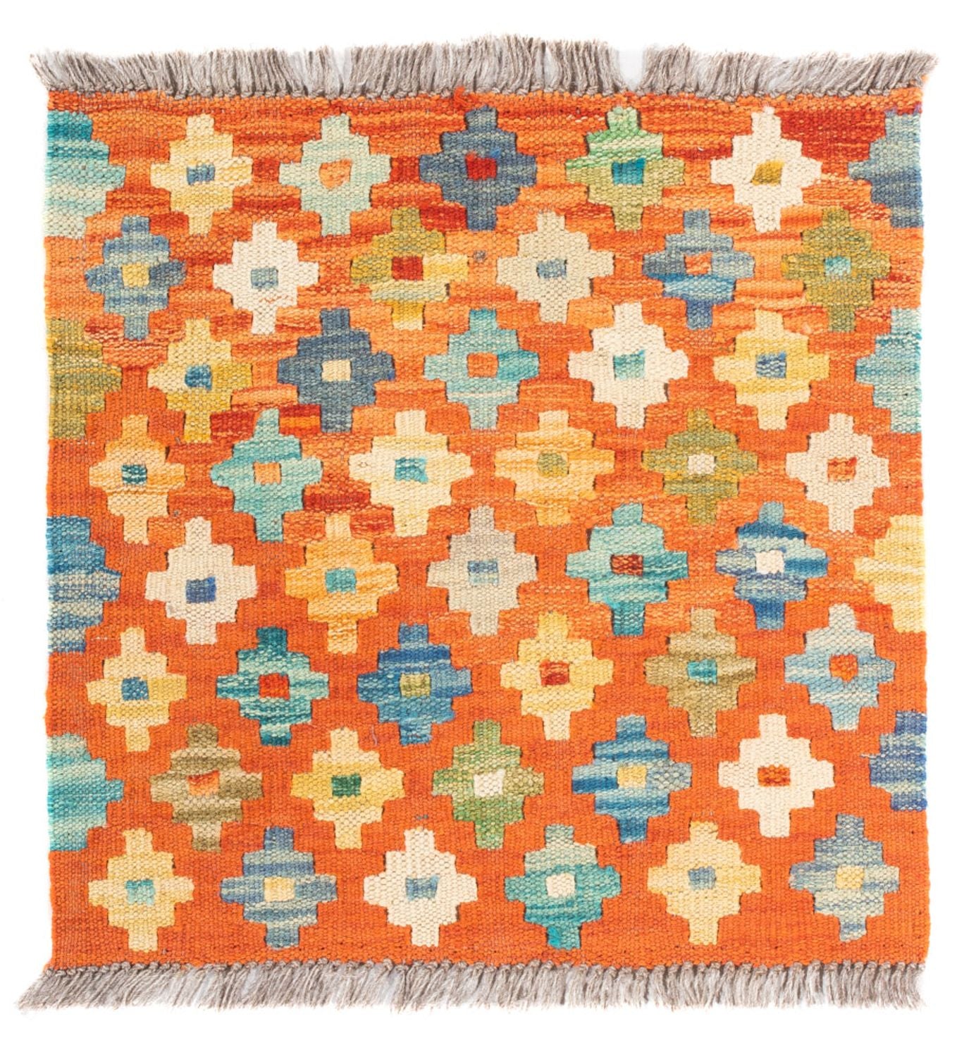 Kelim Carpet - Splash firkantet  - 52 x 50 cm - flerfarvet