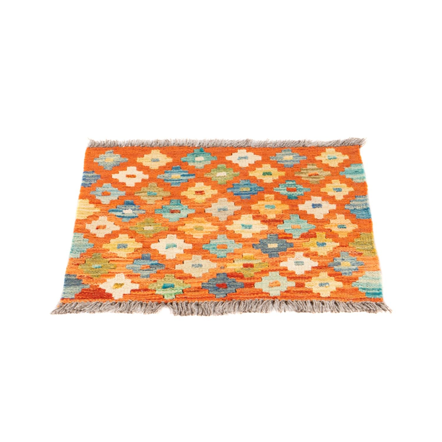 Kelim Carpet - Splash firkantet  - 52 x 50 cm - flerfarvet