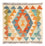 Kelim Carpet - Splash firkantet  - 52 x 50 cm - flerfarvet