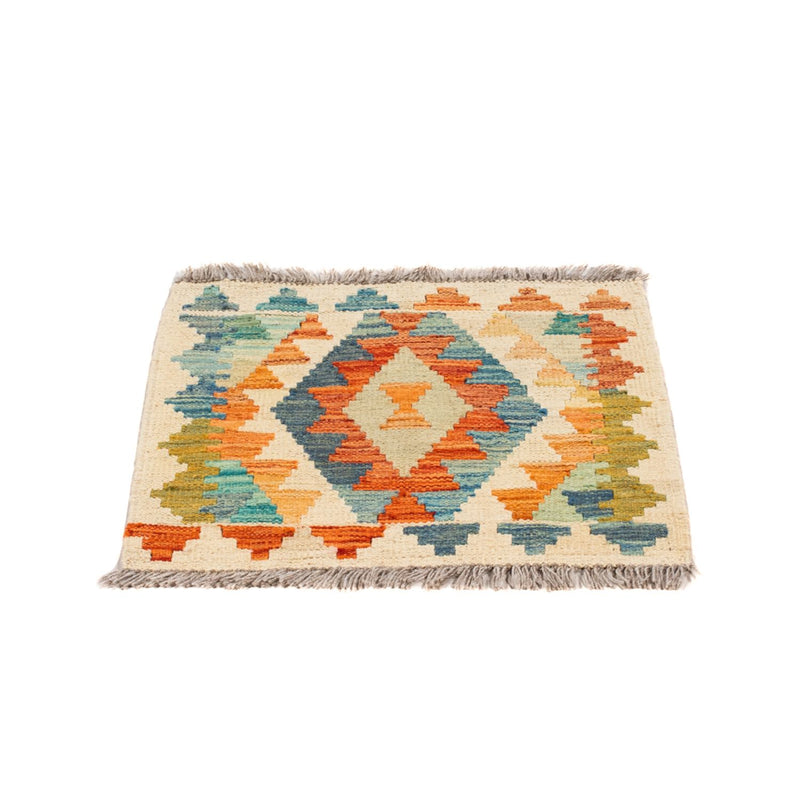 Kelim Carpet - Splash firkantet  - 52 x 50 cm - flerfarvet