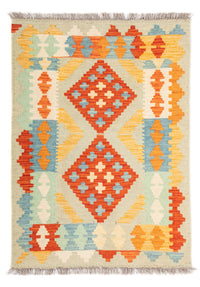 Kelim Carpet - Splash - 89 x 63 cm - flerfarvet