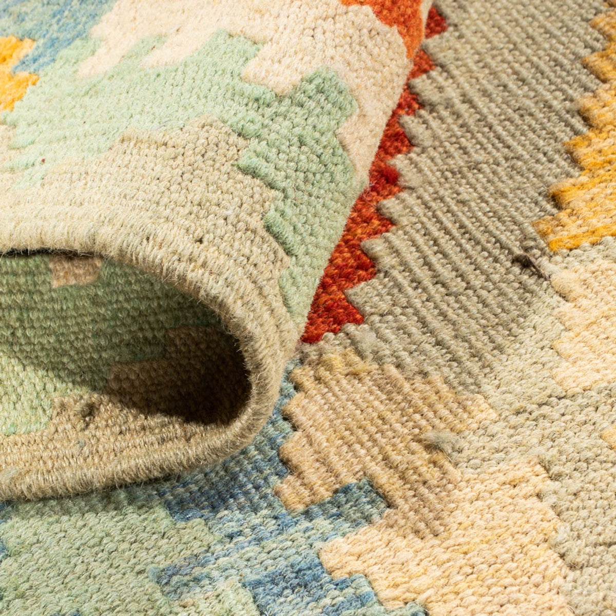 Kelim Carpet - Splash - 89 x 63 cm - flerfarvet