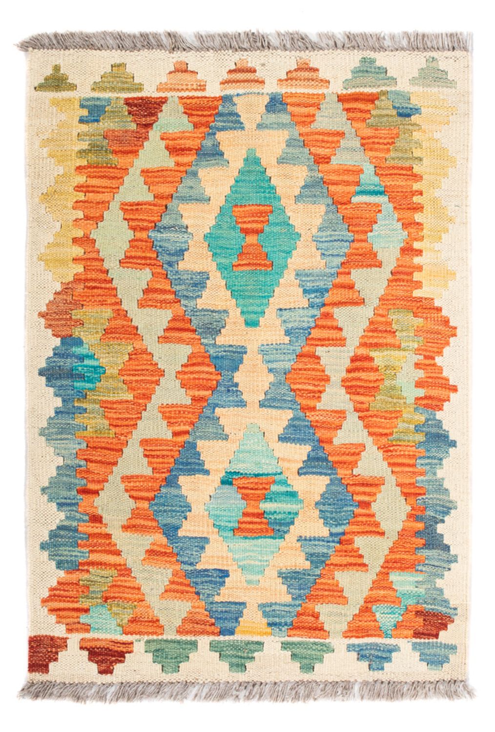 Kelim Carpet - Splash - 89 x 63 cm - flerfarvet