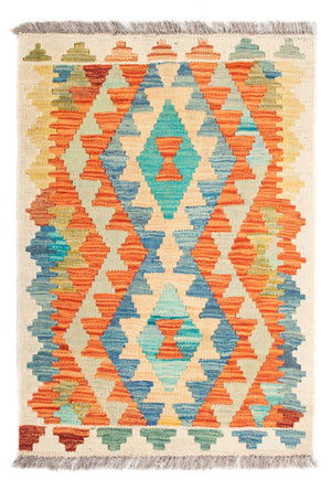 Kelim Carpet - Splash - 89 x 63 cm - flerfarvet