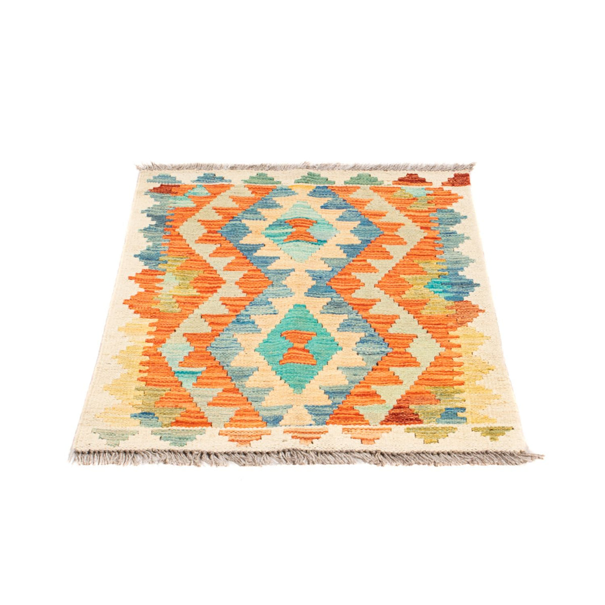 Kelim Carpet - Splash - 89 x 63 cm - flerfarvet