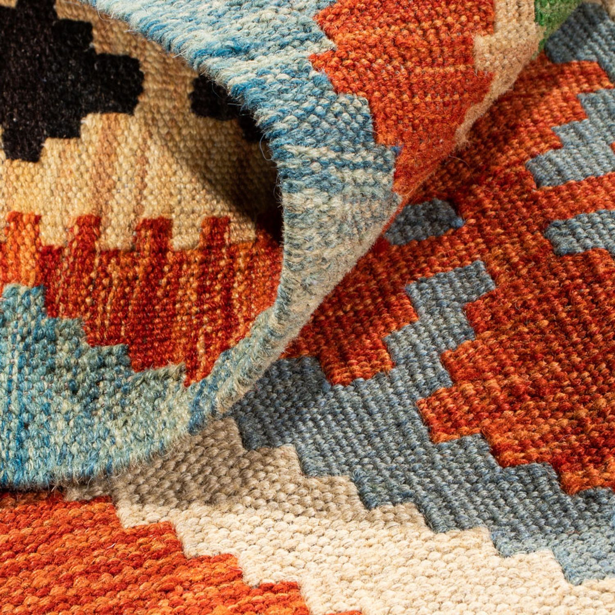 Kelim Carpet - Splash - 89 x 63 cm - flerfarvet