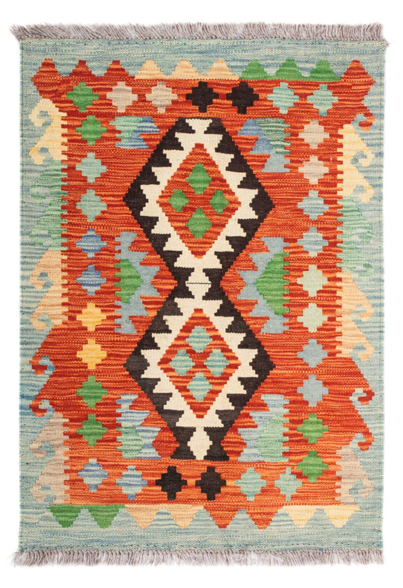 Kelim Carpet - Splash - 89 x 63 cm - flerfarvet