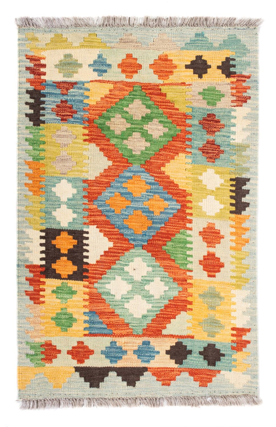 Kelim Carpet - Splash - 89 x 63 cm - flerfarvet