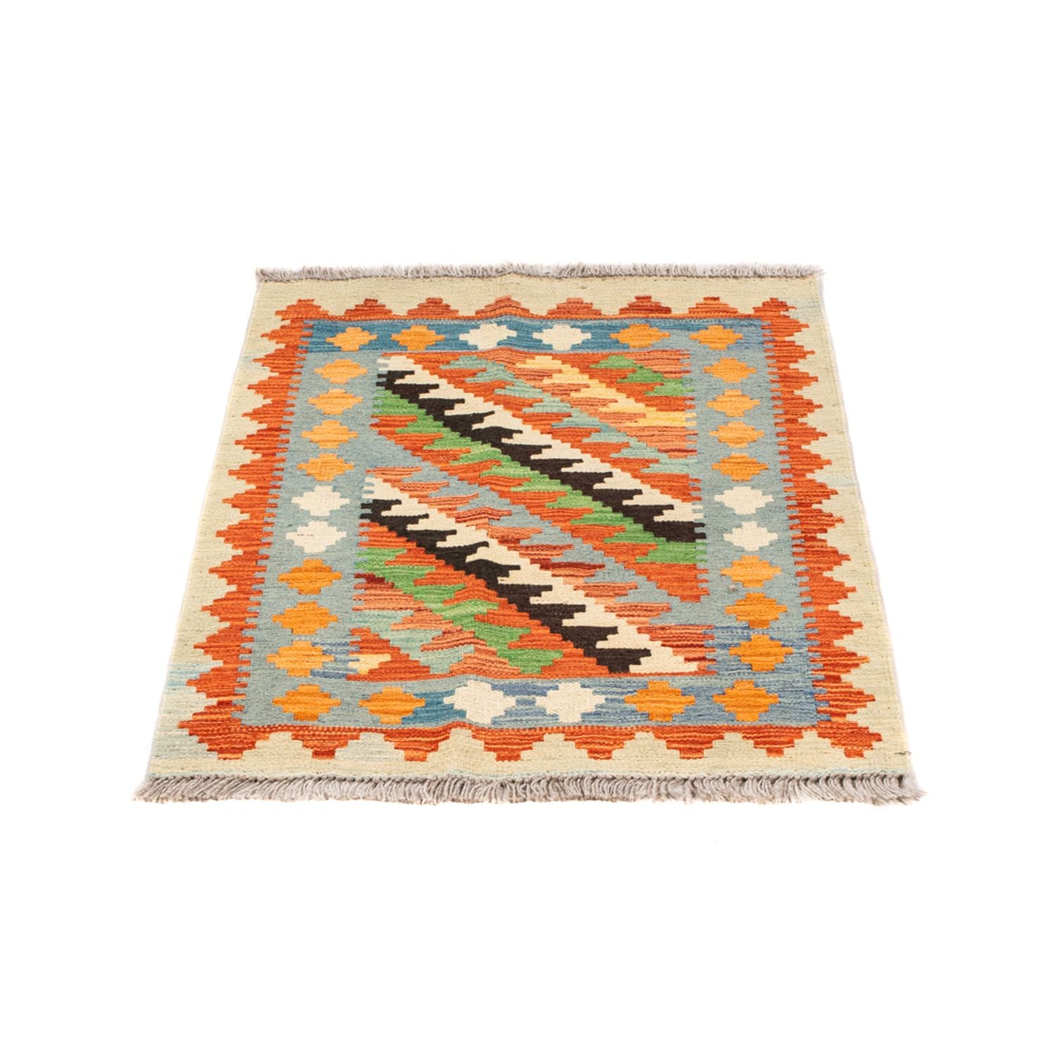 Kelim Carpet - Splash - 89 x 63 cm - flerfarvet