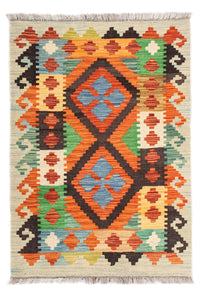 Kelim Carpet - Splash - 89 x 63 cm - flerfarvet