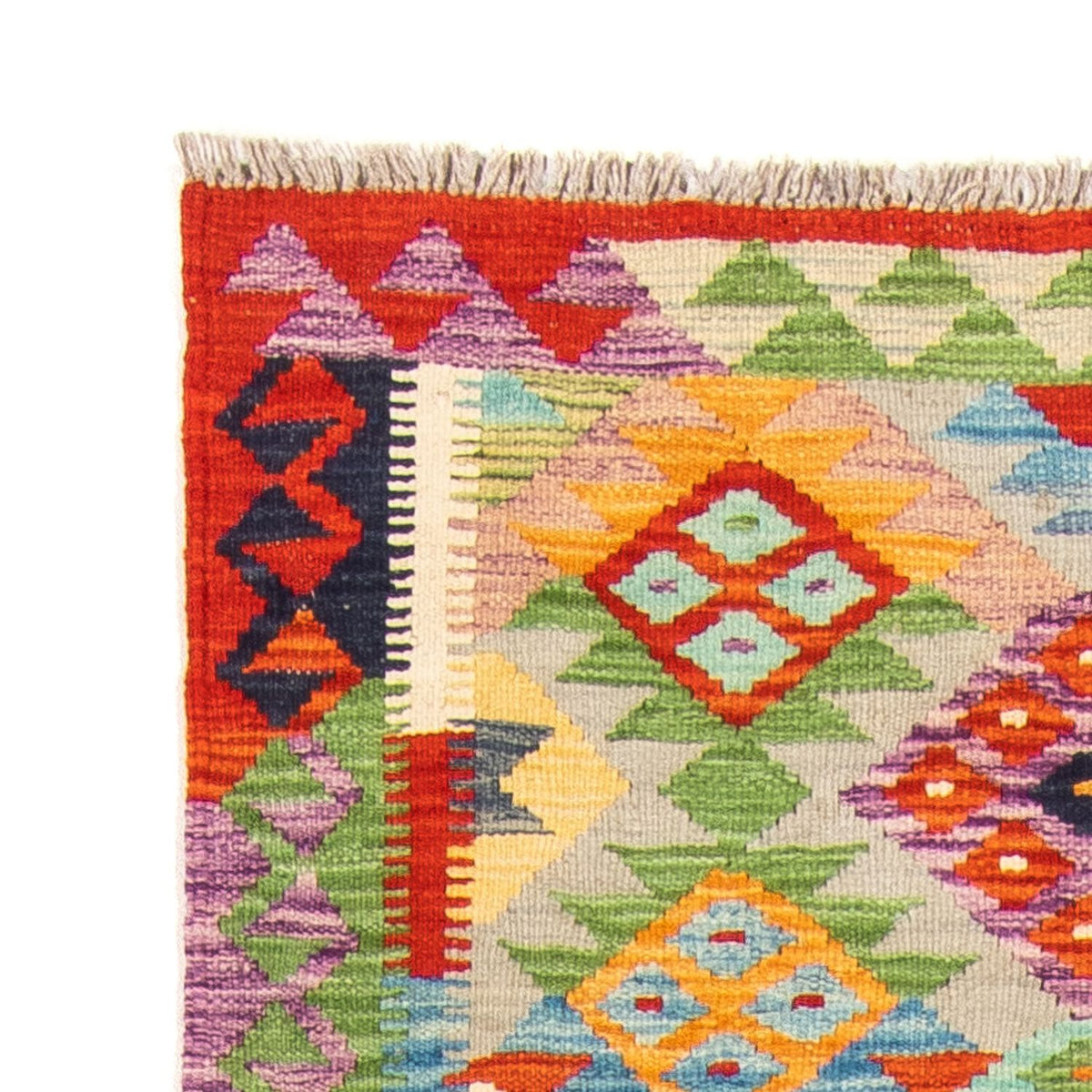 Løber Kelim Carpet - Splash - 195 x 75 cm - flerfarvet