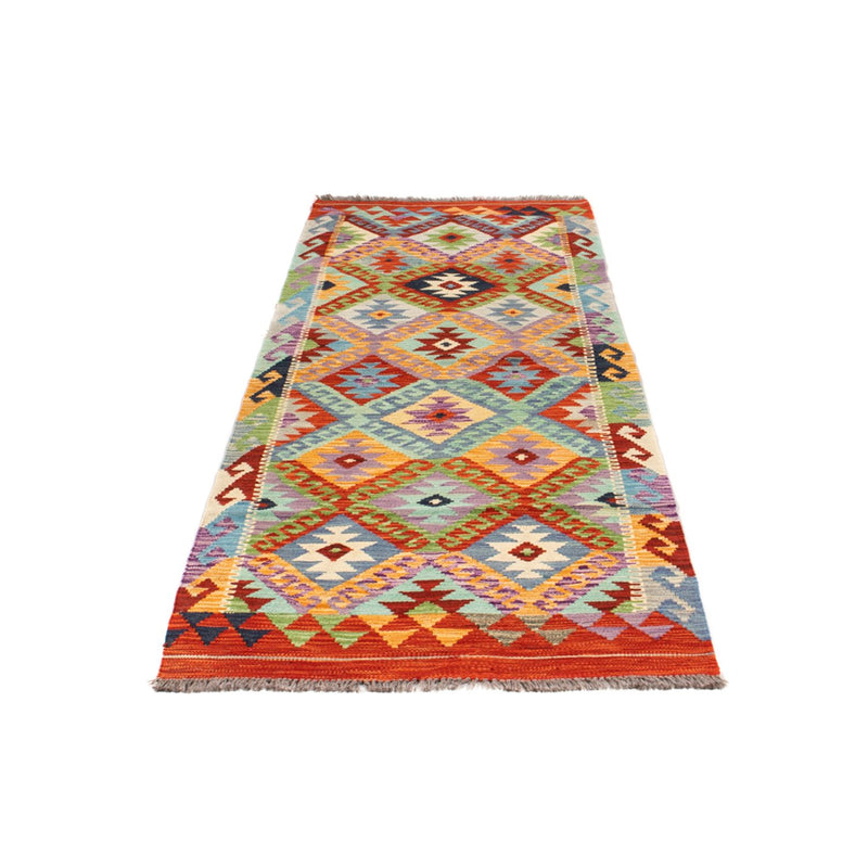 Løber Kelim Carpet - Splash - 204 x 79 cm - flerfarvet
